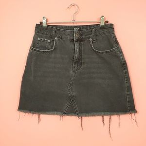 Urban Outfitters Distressed Black High Waisted Mini Skirt